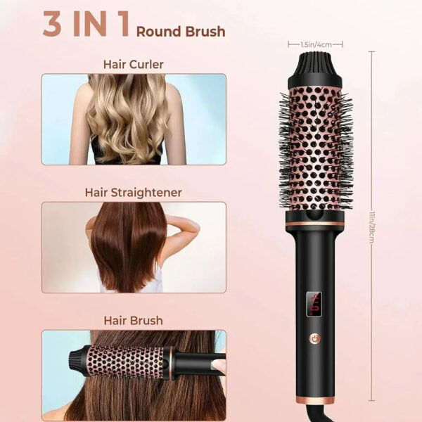 S524c2b8a904343bfaf2bb8ead5269f7e2.jpg 3In1 Professional Ionic Hair Curler PTC Ceramic Straightener Curling Hair Styling Brush Anti-Scald Thermal Brush Curl Wand