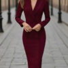 S52621cdf23694503ad1e3a6b420d1020A.jpg Women's Elegant Dress Fashion New Style Suit Single-breasted Long-sleeved Commuter V-neck Jacket Black White Dresses For Women