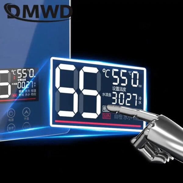 S52867b36041840d4bba792e252cef823U.jpg DMWD Electric Thermostatic water heater 7000W Remote Control Instant heating waterproof tankless water heater for shower bath