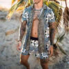 S5290d45305c14f2ab22defe68d307964M.jpg 2024 Summer Men's Fashion Leopard Print Short Sleeve Shirt And Shorts Set Beach Style T Shirt Breathable Shorts Two Piece Set