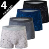 S52d616218f5942c3a7a2794b6369600dn.jpg 4/5Pcs European and American Size MEN'S Printed Fashion Boyshort Comfortable MEN'S Waist plus Size Underwear Sexy Swimming Trunk