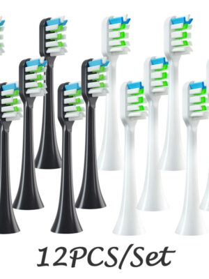 12 PCS for SOOCAS X3/X3U/X5 Brush Heads Replaceable Soft DuPont Sonic Electric Toothbrush Clean Brush Vacuum Bristle Nozzles