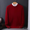 S53ad22a5a87d48688093f64bd118ec94U.jpg Hot Sale Cashmere Men's Sweater O-Neck Knitted Jumpers Long Sleeve Male Pullover Soft Warm Woolen Fashion Clothing Big Size