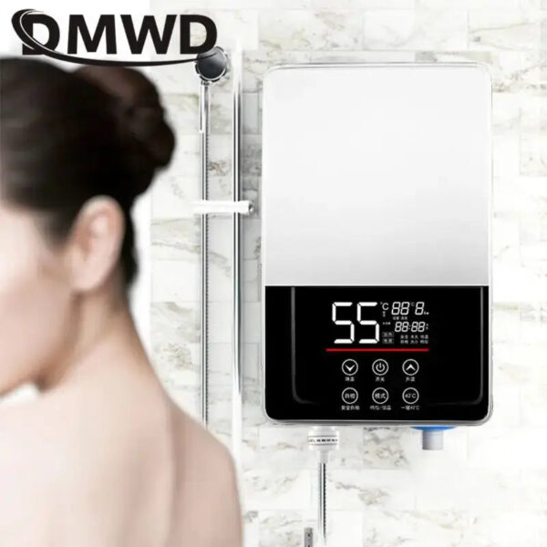 S53f0325a12954595a070778df57c31bfb.jpg DMWD Electric Thermostatic water heater 7000W Remote Control Instant heating waterproof tankless water heater for shower bath