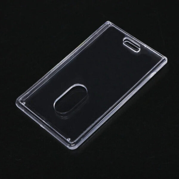 Acrylic Working Permit Case Finger Pull Push Style ID Tag Name Badge Holder Employee's Pass Work Card Holder Case