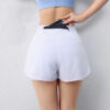 S550ed58d6bcd45729bf4f5d84cd6a5db1.jpg quick-drying women's running shorts sports layer elastic waist active sports shorts with pockets yoga shorts