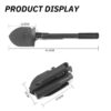 1PC Engineer Shovel Military Shovel with Compass Outdoor Multifunctional Folding Military Shovels Vehicle Camping Fishing Spades