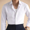 S55a3a3dfc3a149c19dfa5f85b1a431c9M.jpg Cotton Blend Men Business Shirt Long Sleeve Top Quality Hairstylist Shirt Men Office Tuxedo Blue Shirt Men Social Herren Hemd