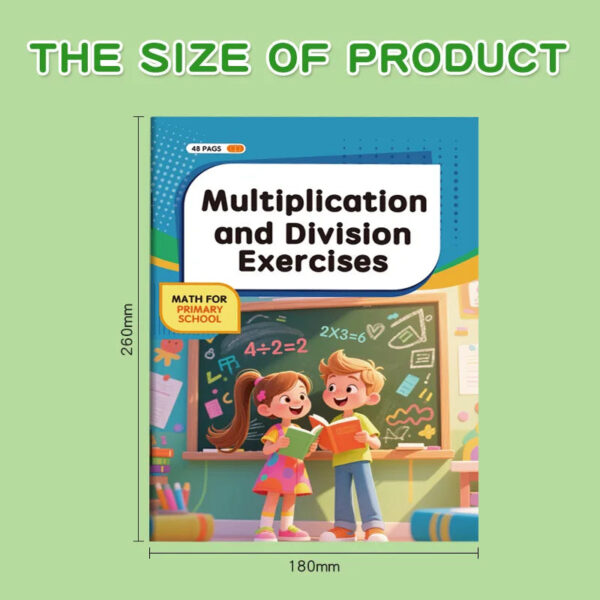 S566440dc7c064585a5746660a71a1a20c.jpg Children's math workbooks, multiplication and division practice books, arithmetic cards, school supplies, student math learning