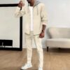 S5695513e88c141eba92c501ed7910aeeo.jpg Spring and autumn new Waffle men's casual slim-fit hooded long-sleeved cardigan matching color fashion high quality tracksuit pa