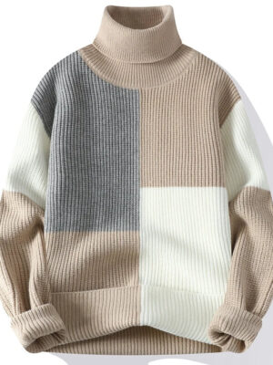 S56f47d7092df4b5cacfaf8d2d8e10d99P.jpg Autumn Winter Fashion Turtleneck Sweaters Men Patchwork Knitted Pullovers Mens Warm Casual Knit Turtleneck Pullover Sweater Man