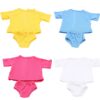 S571bebb0ac2f45d295ed602ac2249840G.jpg 2pcs T-shirt+underpants Clothes Set For 18 Inch american&43cm Baby Newborn Gilr Doll 3 Color Shirt For OG,Russia Dolls Toy