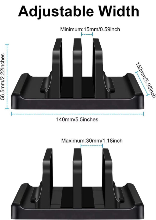 S573291ec7023493c930d2716c3f473a4y.jpg 4 in 1 Office Laptop Stand Vertical Save Desktop Space Easy To Place Computer Accessories Scalable Width Office Desk Storage