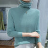 S573ac30c4d4c4e9e80b372e95c69e7e9B.jpg Autumn And Winter New 100% Pure Mink Cashmere Sweater Women's Pile Collar Pullover Slim Sweater Knitted Bottoming Shirt
