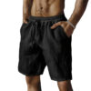 S577eb6e414d1429188dd9c0aa3b1628cp.jpg Summer New Men's Breathable Shorts Hawaii Beach Short Pants Male Solid Color Trousers Loose Lightweight Short Streetwear