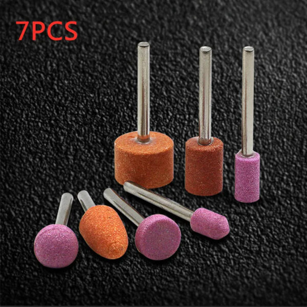 S578979c5669648428be1d0986d9532d28.jpg 7pcs/set Abrasive Mounted Stone For Dremel Rotary Tools Grinding Stone Wheel Head Dremel Tools Accessories