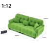 S57ae45b04f464709b8f076968d2e3b39l.jpg Dollhouse Simulation Flocking Sofa Model Dollhouse Mini Living Room Furniture Decoration Accessories Pretend Play Toys