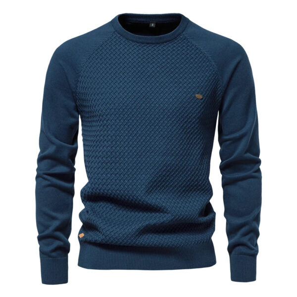 S588f891e54204e4dbdb5f0a4536c670bB.jpg AIOPESON Mens Crew Neck Cotton Pullover Sweater Casual Business Geometric Knitted Mens Sweaters