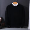 S589b5bf36fcc4e6d95234cadf03f3c85F.jpg Hot Sale Cashmere Men's Sweater O-Neck Knitted Jumpers Long Sleeve Male Pullover Soft Warm Woolen Fashion Clothing Big Size