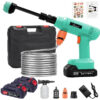 S58b4264968c34ce28a0744e101b25c56k.jpg Power Blaster Plus Pressure Washer Cordless Portable Electric High Pressure Water Spray Gun and Hose Car Washer Cleaner Tool