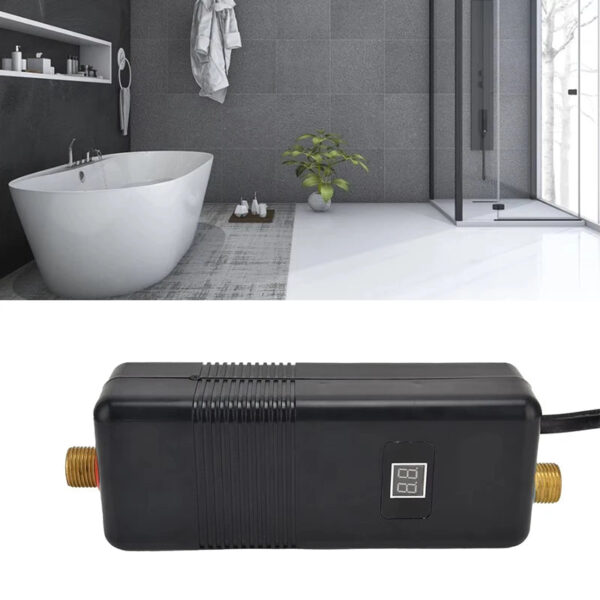 3000W Instant Electric Water Heater for Home Bathroom Kitchen Washroom Camping Black Bathroom Water Heater Electric Water Heater