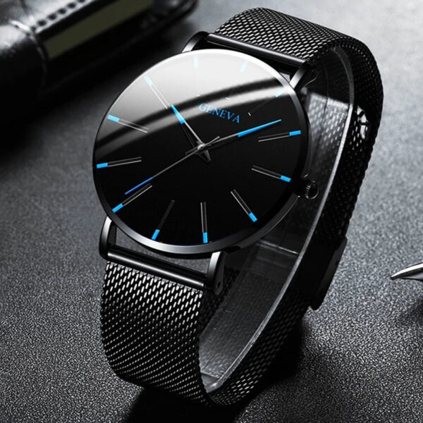 S592527a5817643029ae1a33c410fa5cf0.jpg Top Brand Fashion Minimalist Ultra-thin Watch Men's Business Stainless Steel Strap Steel Mesh Quartz Watch Relogio Masculino