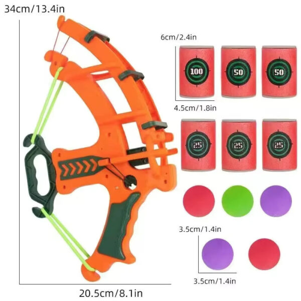 S5938a3366eaa4365a97618861c025098P.jpg Slingshot Target Sticky Ball Bow Target Montessori Educational Toy Arrow Set Throw Sport Outdoor Fidget Game