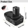 Battery Adapter Converter with USB For Dewalt 20V Li-ion for Milwaukee 18V Li-ion Battery to for Ryobi 18V Li-ion Battery tool