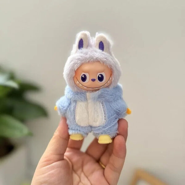 S59babc661fb049c39116ab4b64c4d58b4.jpg Labubu Doll Clothes Baby Penguin Onesie Labubu 4.0 Idol Dolls 10cm Plush Doll'S Clothes Sitting Party Accessories 