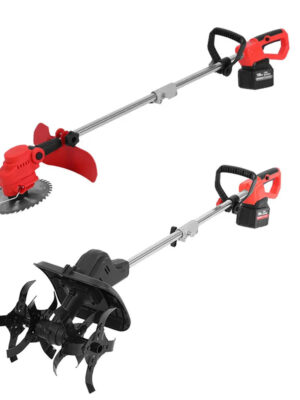 S59bc80586c07492490c46ee00c975c16w.jpg Multifunctional Household Lithium Battery Micro-Tiller, Electric Lawn Mower, Weeding Rotary Tiller Scarifier, Soil Turning Tool