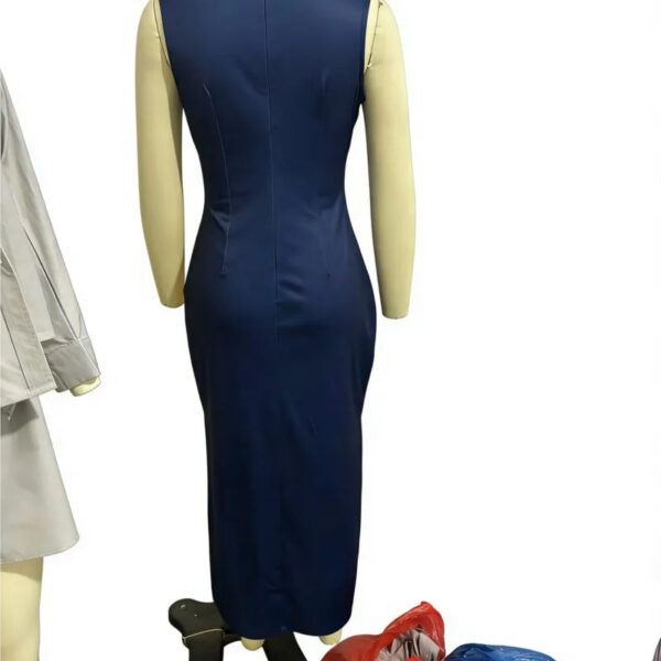 Sexy Print V-Neck Dress Women Sleeveless Maxi Female Dress 2025 Spring Summer Vacation Lady Robe