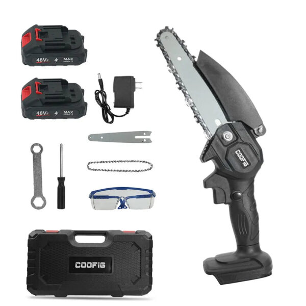 S5a630cca36154152961cab5faa96d9a7i.jpg BrushlessRechargeableLithium electric saw,electric chain saw, outdoor wireless small sawlogging single hand saw, pruning