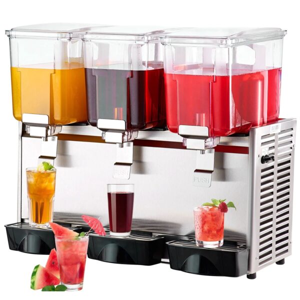 S5af2c15451d24e448189f17414861e14z.jpg SucceBuy 2 3 Tanks Commercial Beverage Dispenser Ice Tea Drink Machine 304 Stainless Steel Juice Dispenser for Restaurant Hotel