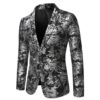 S5b62bf523d404416b8a51749ef21bedfI.jpg Blazer Mens Jacket Fashion Business Handsome British Style Casual Slim-fit Print Wedding Work Hot Chick At The Bar Blazers