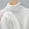 Men's Slim Fit Long Sleeve Turtleneck Sweater Anti-Pilling High Quality Knitted Solid Color Pullover Trendy Men's Clothing