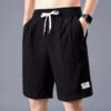 S5bd2a103c07743269665024a967f76f6p.jpg Lce Silk Shorts Men's Thin Sports Cropped Pants Loose Straight Leg Cool Breathable New Fashion Trend Casual XL-XXXL