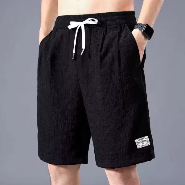 S5bd2a103c07743269665024a967f76f6p.jpg Lce Silk Shorts Men's Thin Sports Cropped Pants Loose Straight Leg Cool Breathable New Fashion Trend Casual XL-XXXL