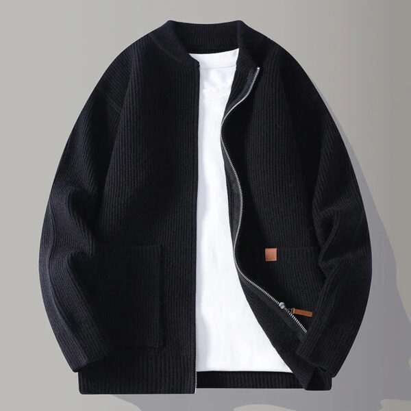 S5c7fceb2b42743c0910f873491191394c.jpg Autumn Winter Knit Sweatercoat Men Stand Collar Loose Casual Knitted Cardigan Mens