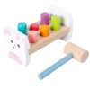 S5c86b68dedc3430aa52611d8bc63a219i.jpg Wooden Colorful Pounding Toy Features assorted colorful pegs and a wooden hammer Kids have a blast hammering away