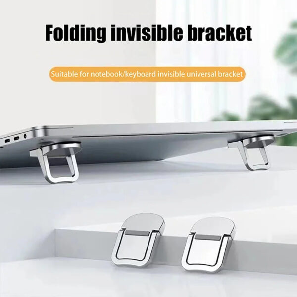 2pcs Set Mini Portable Laptop Stand Foldable Adjustable Riser for 10 to 18 inch Notebooks Macbook Computer Keyboard Holder