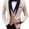 S5d273def6c964ba3ae780ad589d0759a8.jpg White Slit Mens Suits 3 Piece Black Shawl Lapel Casual Groom Tuxedos for Wedding Groomsmen Suits Men 2025 (Blazer+Vest+Pant)