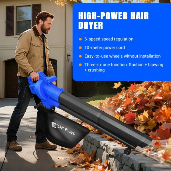 S5d3176def8a5430d9ded69b53254f3a9o.jpg 3-in-1 Lightweight Leaf Blower, Garden Vacuum & Mulcher,for Easy Clearing of Leaves & Waste in Garden, Patio & Driveway