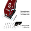 S5d7d15be559b4667a6d6bbf6b3395a95s.jpg WALUX Professional Men's Hair Clipper Classic Red 10W Powerful Corded Trimmer with Adjustable Taper Lever Hair Cutting Tool