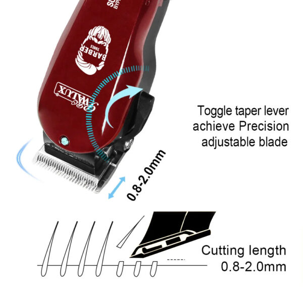 S5d7d15be559b4667a6d6bbf6b3395a95s.jpg WALUX Professional Men's Hair Clipper Classic Red 10W Powerful Corded Trimmer with Adjustable Taper Lever Hair Cutting Tool