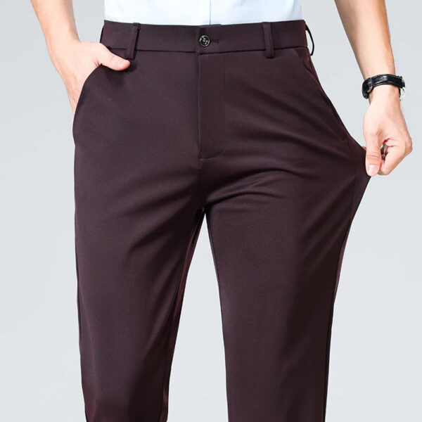 S5dd5cfd98c734a93990ea4972e82736b3.jpg Summer Autumn Thin Trousers Men Formal Dress Suit Pants Work Pants Quality Business Casual Pants Black Wine Red Long Pants