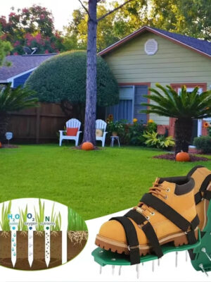 S5de93f50cdfa495ea2d3fe2a065d5df2x.jpg 1 Pair Grass Spiked Gardening Walking Revitalizing Lawn Aerator Sandals Nail Shoes Yard Garden Tool Scarifier Nail Cultivator
