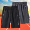 S5e1372a7d5e34228bc4de9d0c00739f8q.jpg Summer Men's Shorts Cool Sportswear Running Sport Shorts Casual Bottoms Gym Fitness Training Jogging Short Pants Men Black Gray