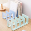 Desktop Four Grid Bookshelf Student Book Storage Bookshelf For Office Documents File Bag For Books Stationery Organize Supplies