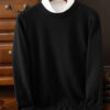 S5fce0a42464149128c2e2f8834261b60f.jpg Choice Men's Wool Sweater Autumn Winter New Round Neck Pullover Loose Solid Color Bottoming Shirt Long Sleeve Smart Casual Tops