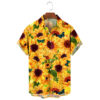 S5fda5858e7e645d28c3b962c5ebd952eA.jpg Men's Hawaiian Shirt, 3D Sunflower Print T-Shirt, Floral Single Row Button Lapel, Large 5XL, Casual Style, Beach To